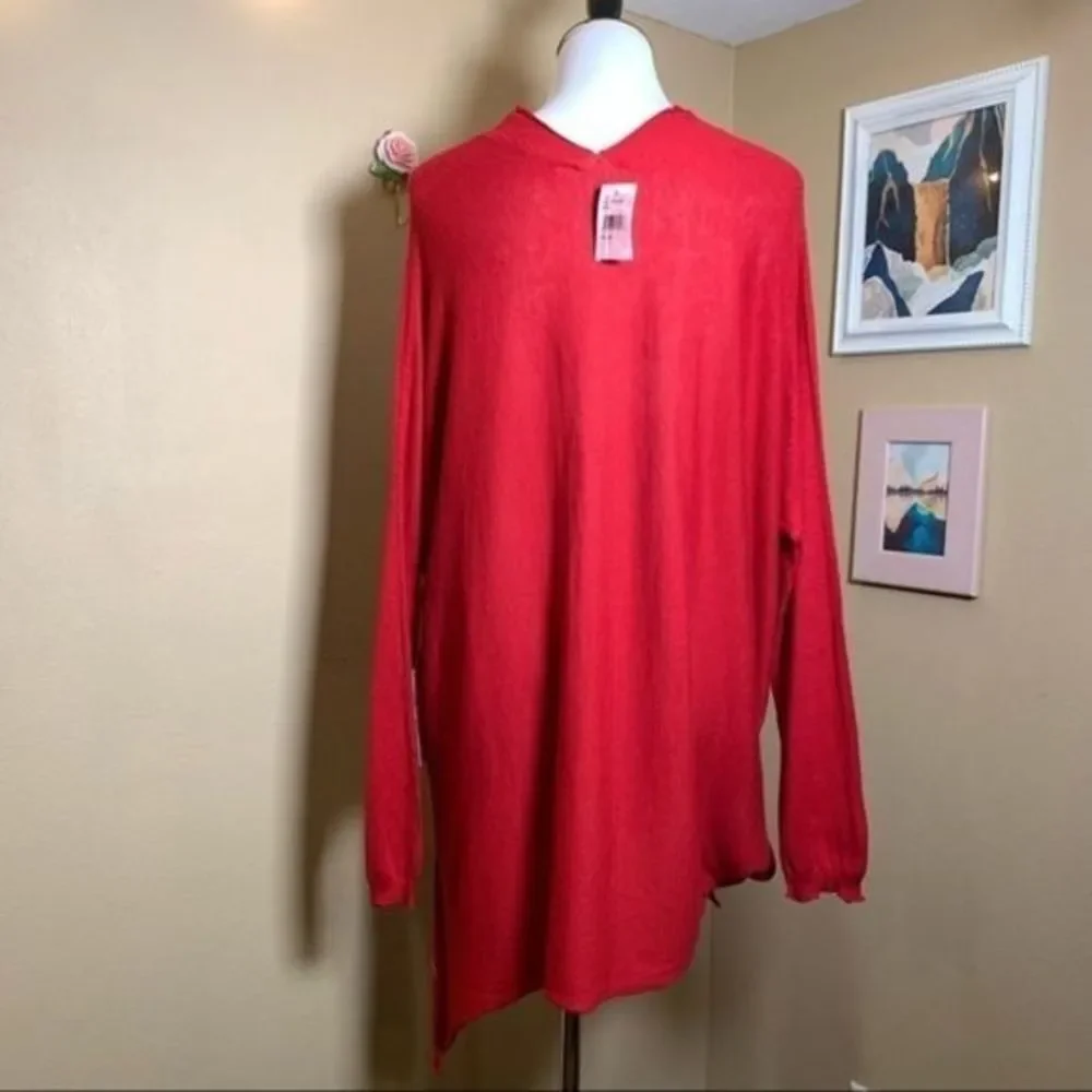 RD STYLE | Oversized Crimson Red Tunic Sweater - Medium - Picture 3 of 11